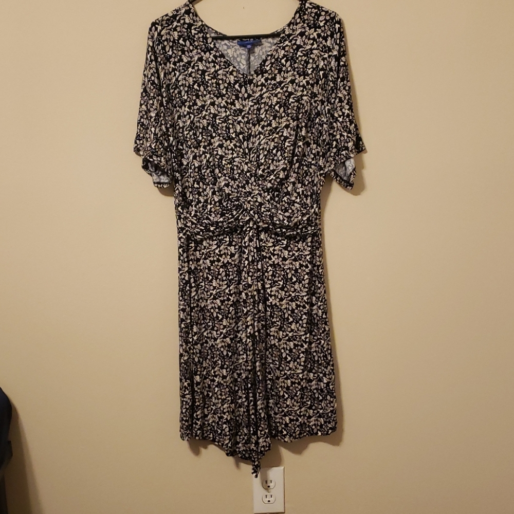 Black and white flower dress